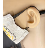 Handsewn and Machine-Embroidered Face Cover with Filter Pocket, Bendable Nose Wire, & Adjustable - Western Boots and Sunflowers - 5 Sizes