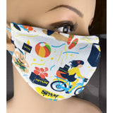 Handsewn Face Cover with Filter Pocket and Bendable Nose Wire - Hawaii and Spam - 5 Sizes