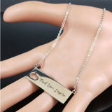 Stainless Steel Charm Necklace with 18" Chain:  Teach Love Inspire