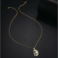 Stainless Steel Necklace with Beautiful Horse Charm and 18" Chain: 2 Color Options