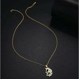 Stainless Steel Necklace with Beautiful Horse Charm and 18" Chain: 2 Color Options