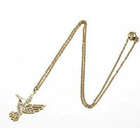 Stainless Steel Necklace with Hummingbird Charm and 18" Chain: 2 Color Options