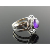 Amethyst Sterling Silver Ring – Size 8.5