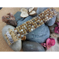 Handwoven Agate 5-Row Bracelet