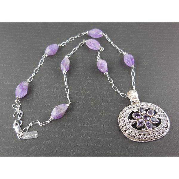 Sterling Silver Amethyst Necklace