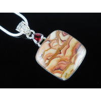 Jasper & Garnet Sterling Silver Pendant/Necklace