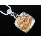 Jasper & Garnet Sterling Silver Pendant/Necklace