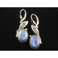 Kyanite Sterling Silver Leaf Earrings