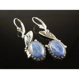 Kyanite Sterling Silver Leaf Earrings