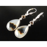 Montana Agate & Smoky Quartz Sterling Silver Earrings