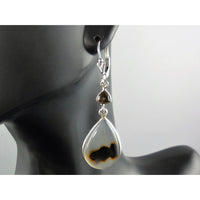 Montana Agate & Smoky Quartz Sterling Silver Earrings