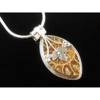 Ammonite Sterling Silver Pendant/Necklace