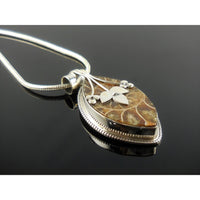 Ammonite Sterling Silver Pendant/Necklace