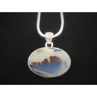 Dendritic Agate Sterling Silver Pendant/Necklace