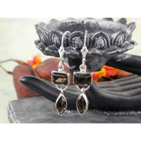 Smoky Topaz Sterling Silver Earrings