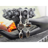 Smoky Topaz Sterling Silver Earrings