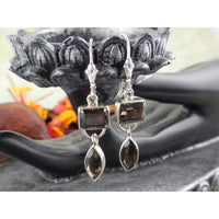 Smoky Topaz Sterling Silver Earrings