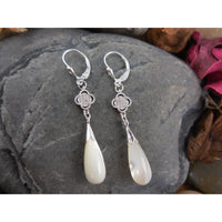 Sterling Silver Mother-of-Pearl Drop Earrings