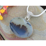 Dendritic Agate Sterling Silver Pendant/Necklace