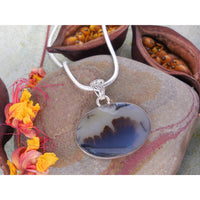 Dendritic Agate Sterling Silver Pendant/Necklace