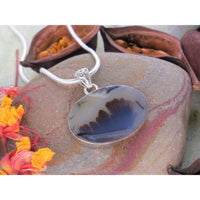 Dendritic Agate Sterling Silver Pendant/Necklace