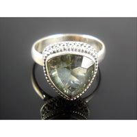 Alexandrite (Lab) Sterling Silver Ring - Size 8.5