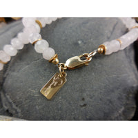 Gold-Filled Rose Quartz Gemstone Ginkgo Leaf Necklace
