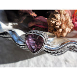 Alexandrite (Lab) Sterling Silver Ring - Size 8.5