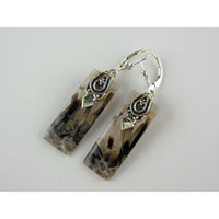 Tube Agate Sterling Silver Earrings