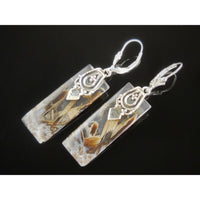 Tube Agate Sterling Silver Earrings