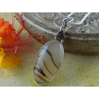 Montana Agate & Smoky Topaz Sterling Silver Pendant/Necklace