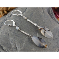 Sterling Silver Montana Agate Earrings