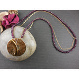 Gold-Filled Garnet Necklace with Chain