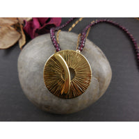 Gold-Filled Garnet Necklace with Chain