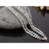 Sterling Silver Labradorite & Pearl Double-Strand Necklace