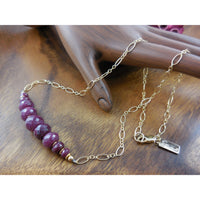 Gold-Filled Ruby Corundum Necklace