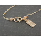 Gold-Filled Red Star Quartz Dainty Chain Necklace