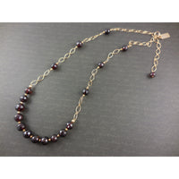 Gold-Filled Garnet Gemstone Necklace