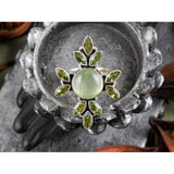 Prehnite & Peridot Sterling Silver Ring - Size 6.5