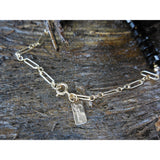 Onyx Gemstone Necklace with Drusy Pendant