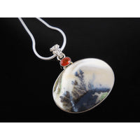Dendritic Agate Sterling Silver Pendant/Necklace