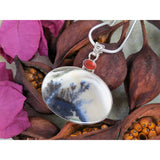 Dendritic Agate Sterling Silver Pendant/Necklace