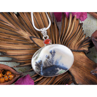 Dendritic Agate Sterling Silver Pendant/Necklace