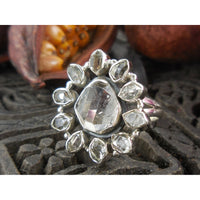 Herkimer Diamond (Quartz) Sterling Silver Ring - Size 7.0