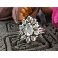 Herkimer Diamond (Quartz) Sterling Silver Ring - Size 7.0