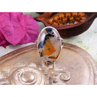 Montana Agate Sterling Silver Ring - Size 7.5