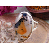 Montana Agate Sterling Silver Ring - Size 7.5