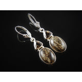 Black Golden Seraphinite & Smoky Topaz Sterling Silver Earrings