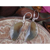 Brown Sapphire Sterling Silver Earrings
