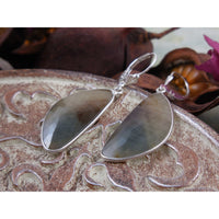 Brown Sapphire Sterling Silver Earrings